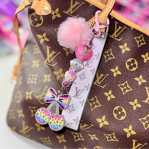 Pink Cherry Purse Charm